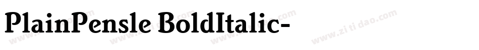 PlainPensle BoldItalic字体转换